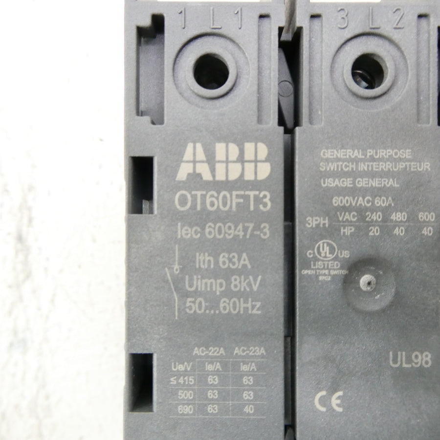 ABB OT60FT3 63A NSMP