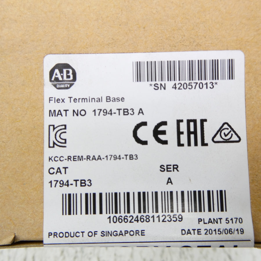 ALLEN BRADLEY 1794-TB3 SER. A DATE: 2015 NSFS