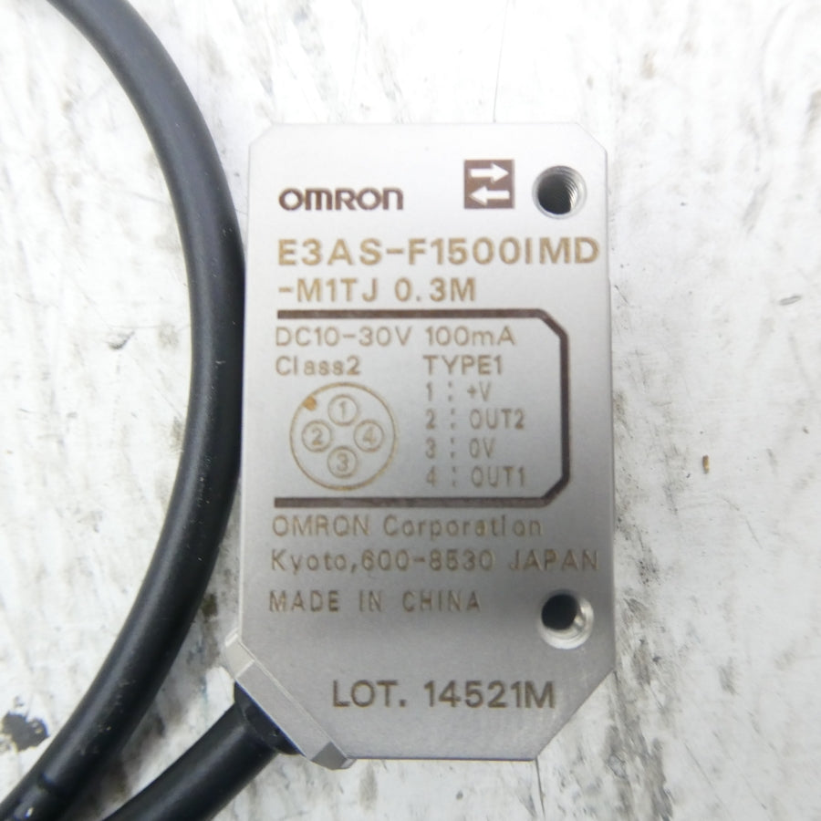 OMRON E3AS-F1500IMD-M1TJ 10-30VDC 0.3M NSMP