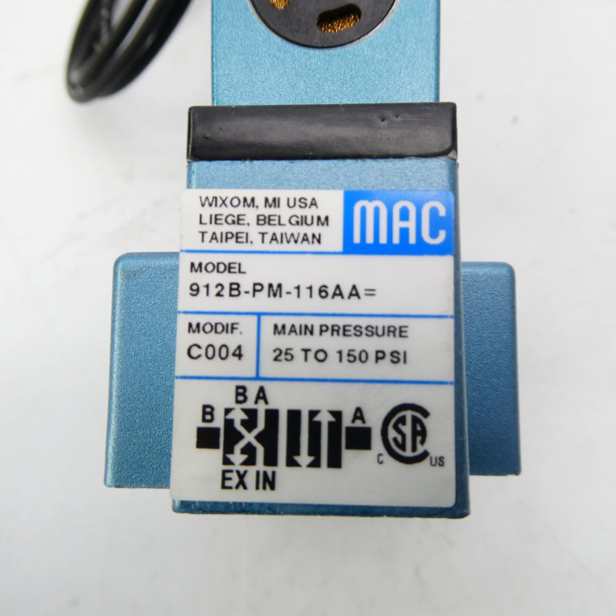 MAC 912B-PM-116AA 110/120V 25-150PSI NSMP