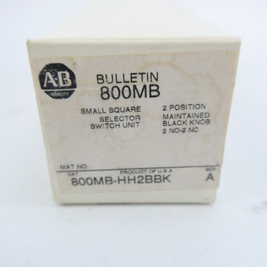 ALLEN BRADLEY 800MB-HH2BBK SER. A (WH) NSMP