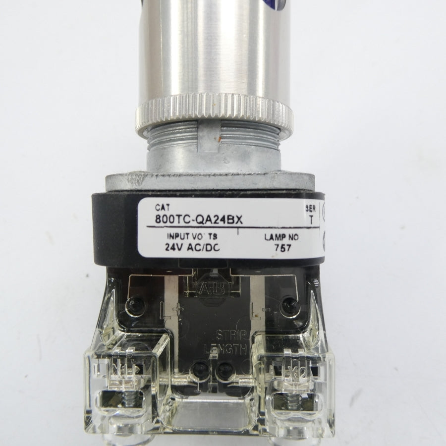 ALLEN BRADLEY 800TC-QA24BX SER. T 24VAC/DC (WH) NSMP