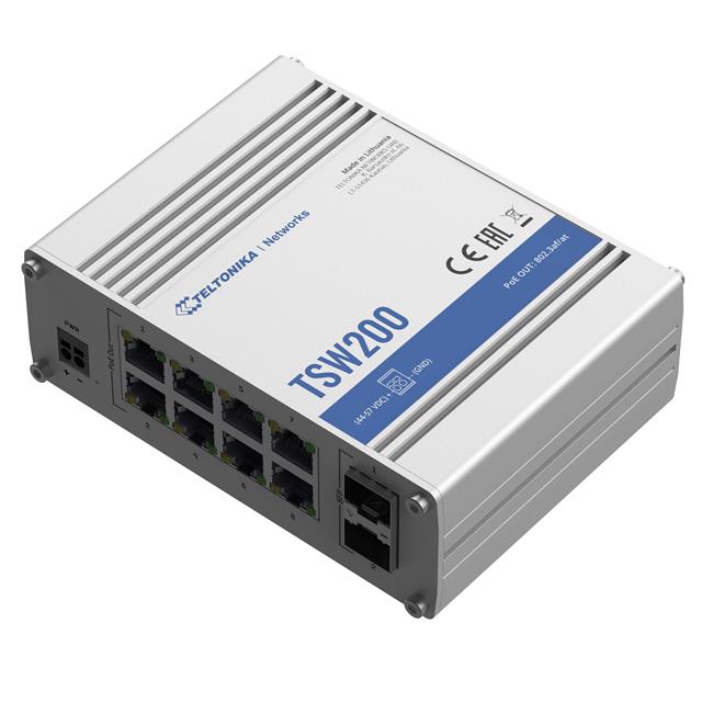 Teltonika TSW200 PoE+ Industrial Switch with 8 Ports (TSW200000010