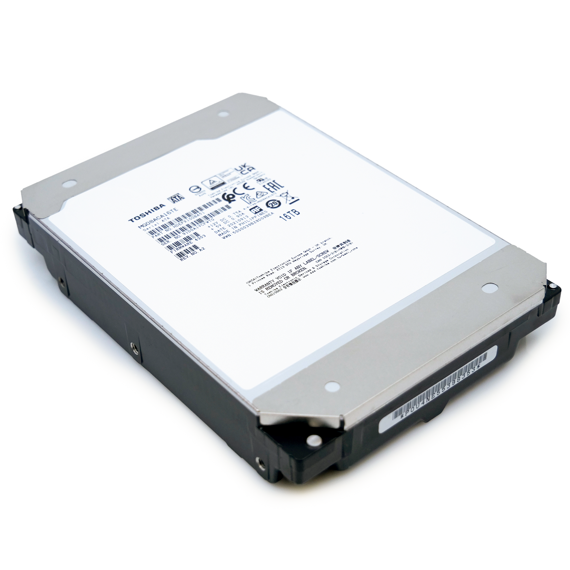 Toshiba MG08 MG08ACA16TE 16TB 7.2K RPM SATA 6Gb/s 3.5in Hard Drive