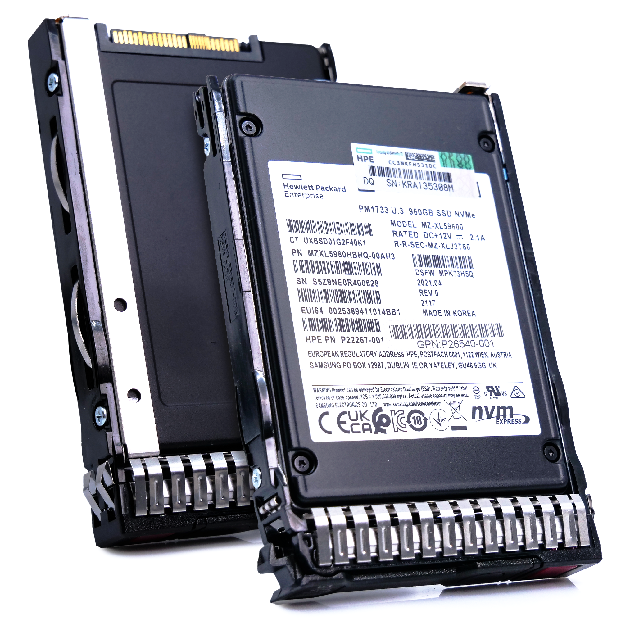 HP Generation 10 P26540-001 960GB 1 DWPD U.3 NVMe PCIe Gen 4.0 2.5in Enterprise Solid State Drive
