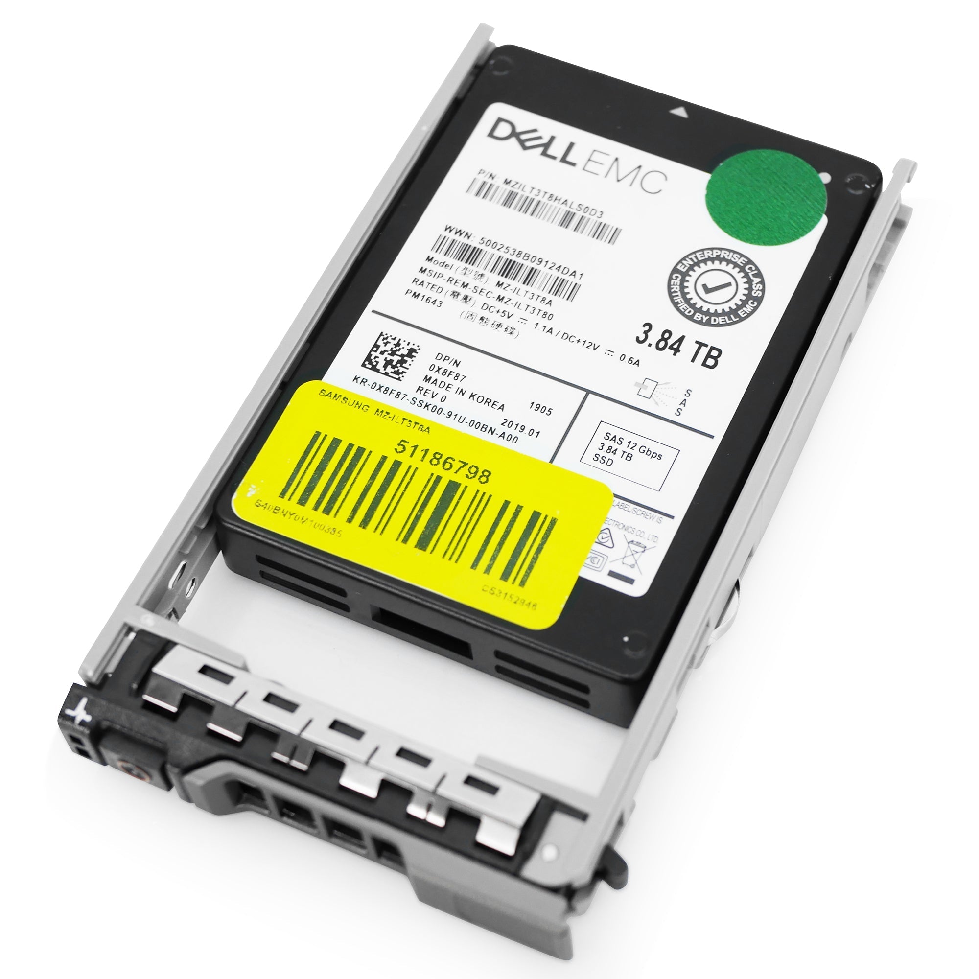 Dell G13 0X8F87 3.84TB 1 DWPD SAS 12Gb/s 3D TLC 2.5in Refurbished SSD