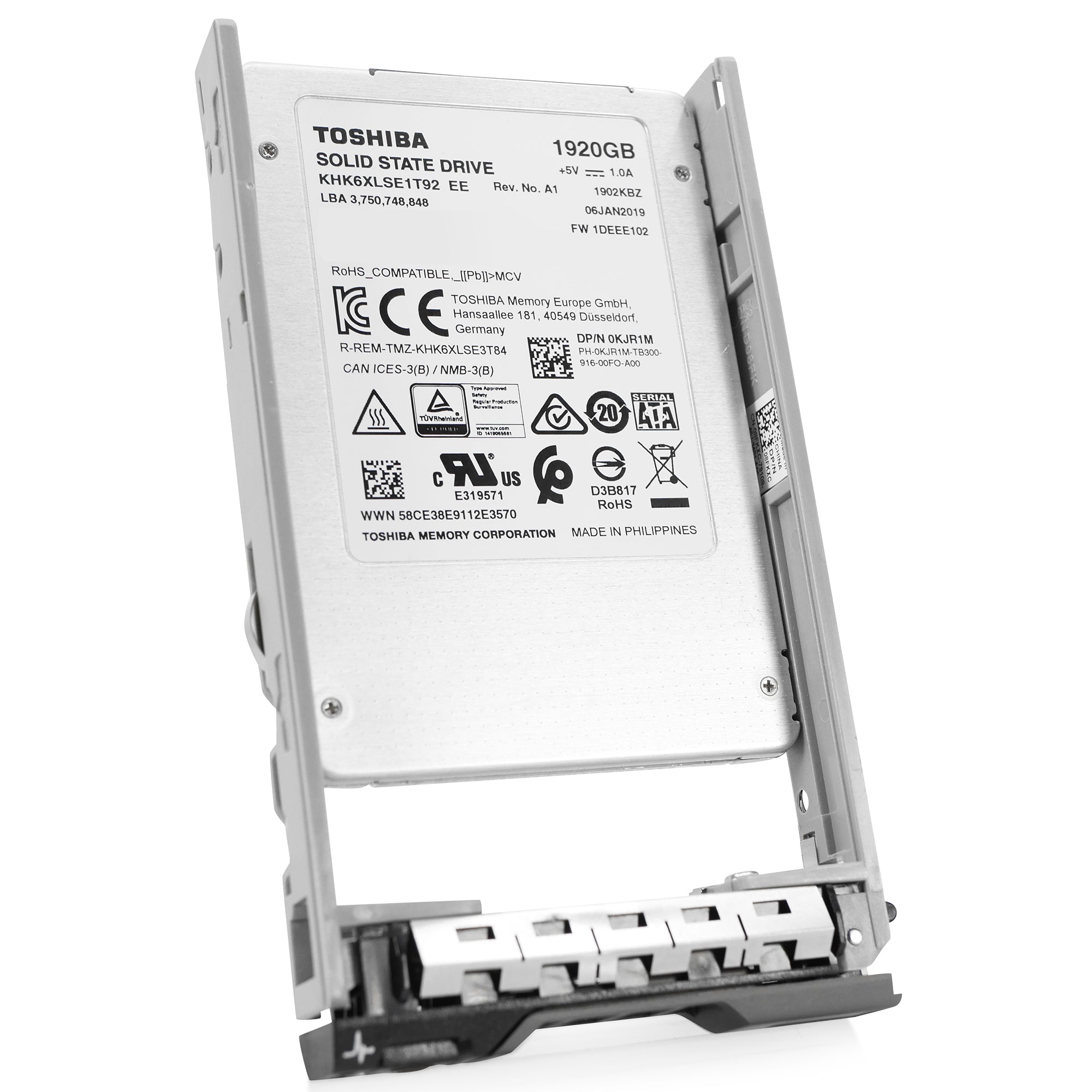 Dell G13 0KJR1M 1.92TB 0.6 DWPD SATA 6Gb/s 3D TLC 2.5in Refurbished SSD