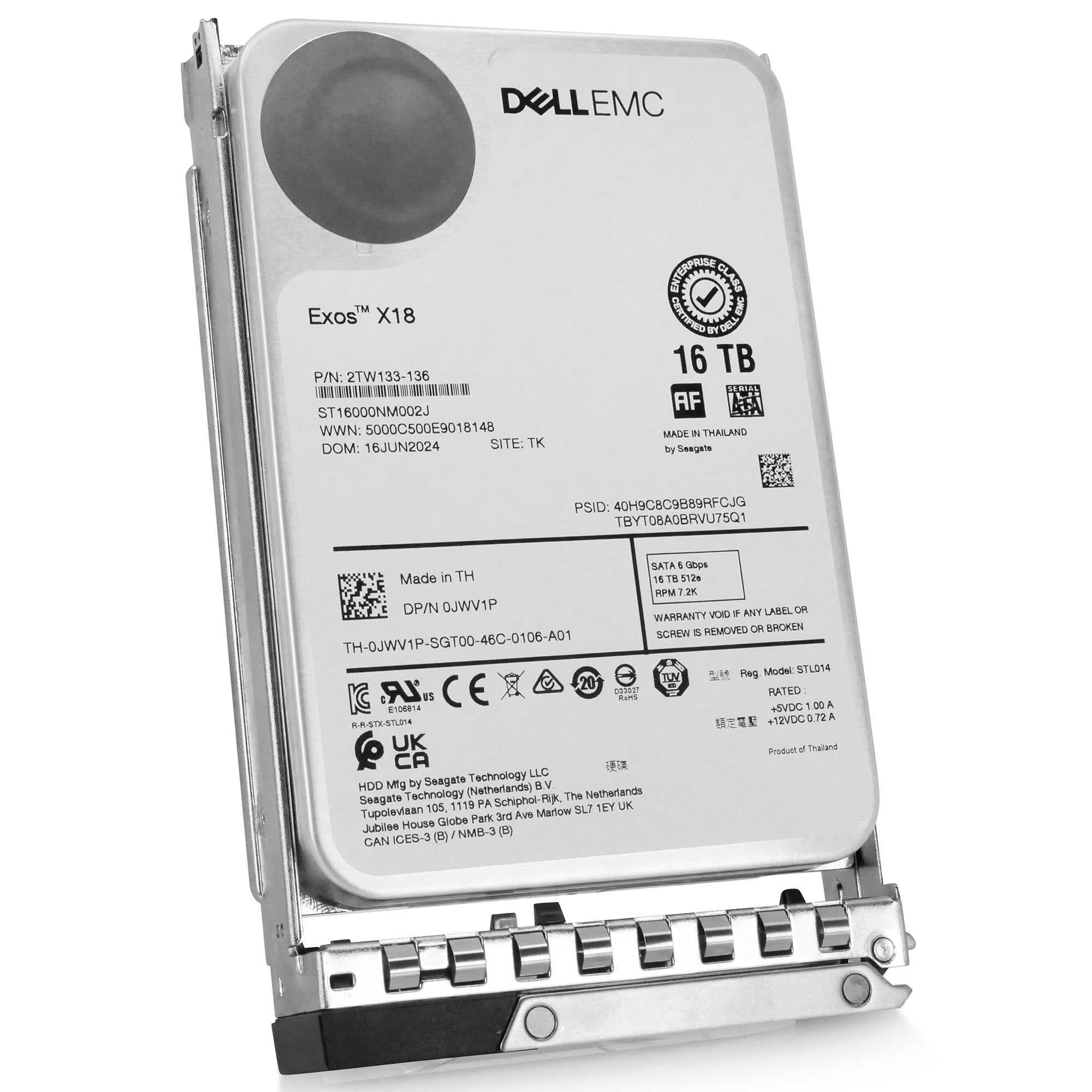 Dell G14 0HPGJ4 16TB 7.2K RPM SATA 6Gb/s 512e 3.5in Hard Drive
