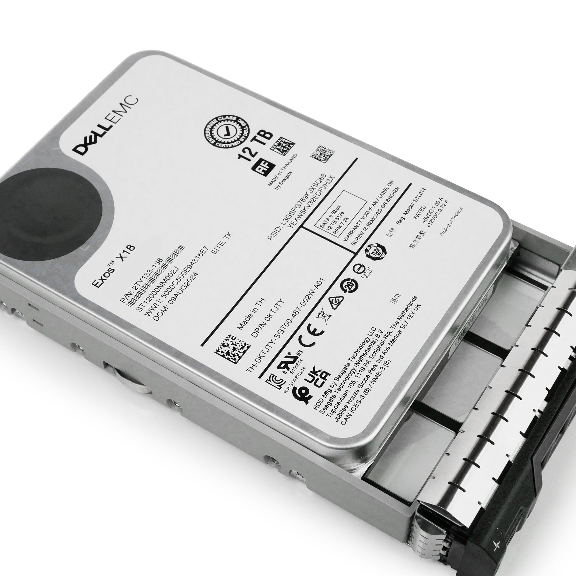 Dell G13 0KTJTY 12TB 7.2K RPM SATA 6Gb/s 512e 3.5in Refurbished HDD