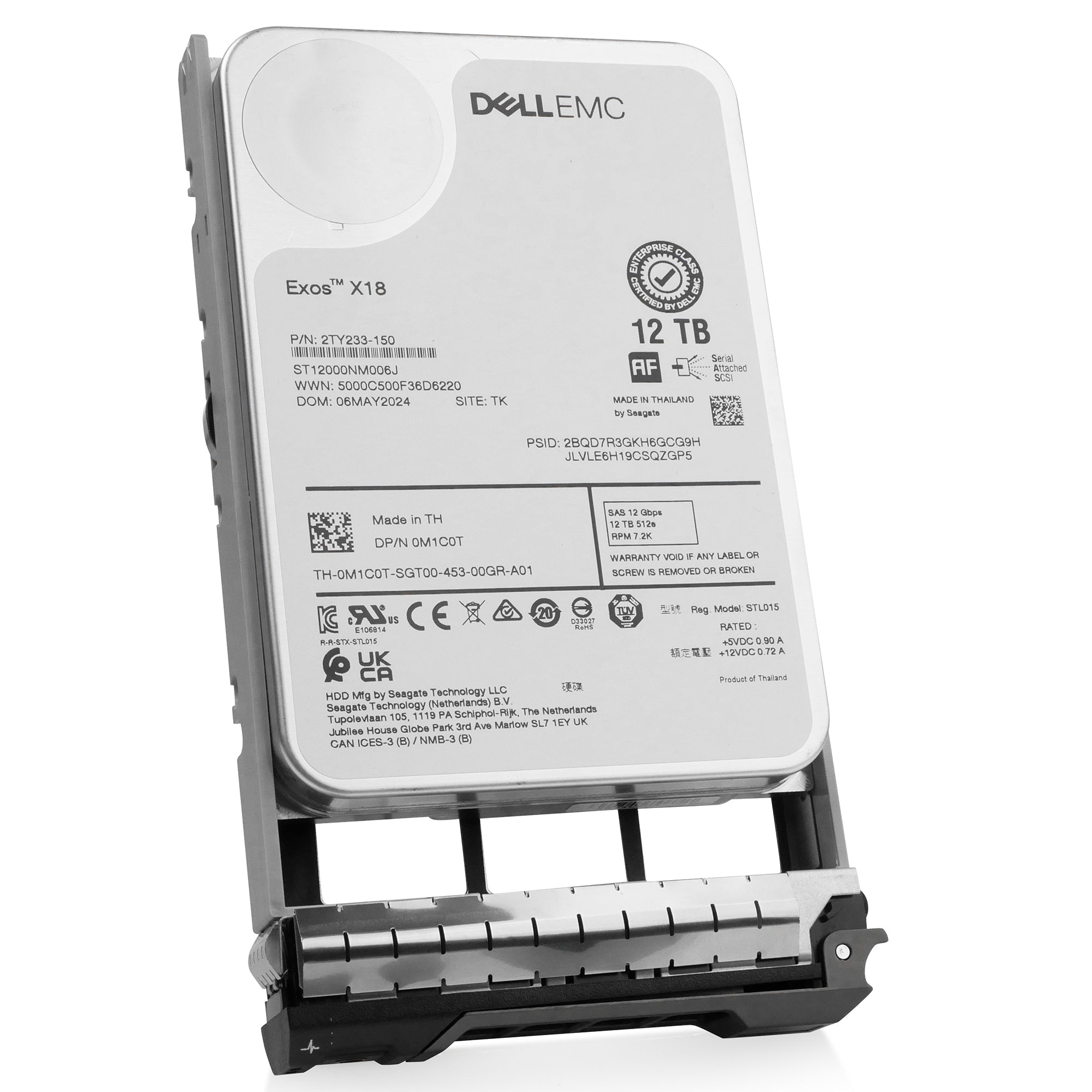 Dell G13 400-BEJS 12TB 7.2K RPM SAS 12Gb/s 512e 3.5in Hard Drive