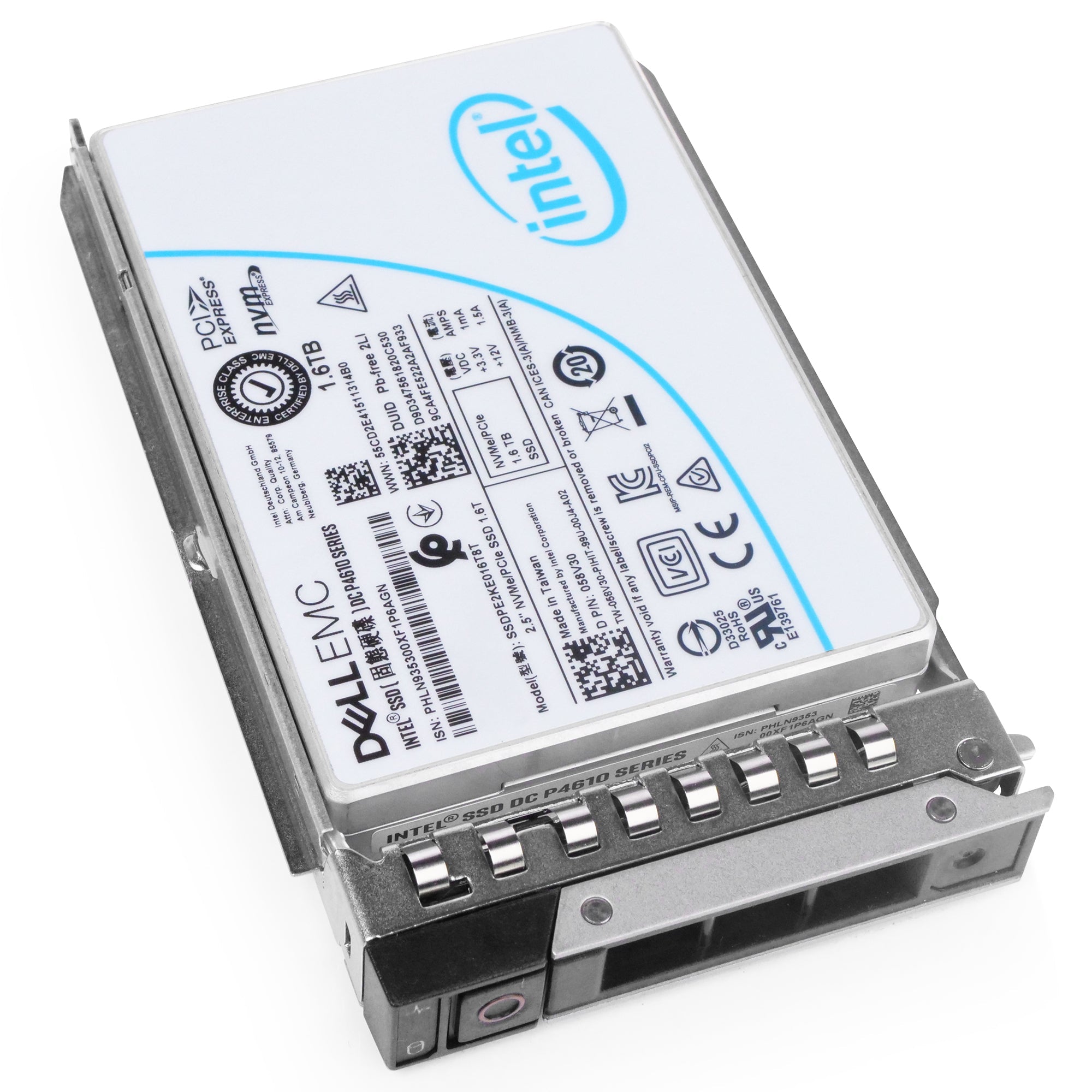 Dell G14 6FJDT 1.6TB 3 DWPD PCIe Gen 3.1 x4 4GB/s Mixed-Use 3D TLC U.2 NVMe 2.5in Refurbished SSD