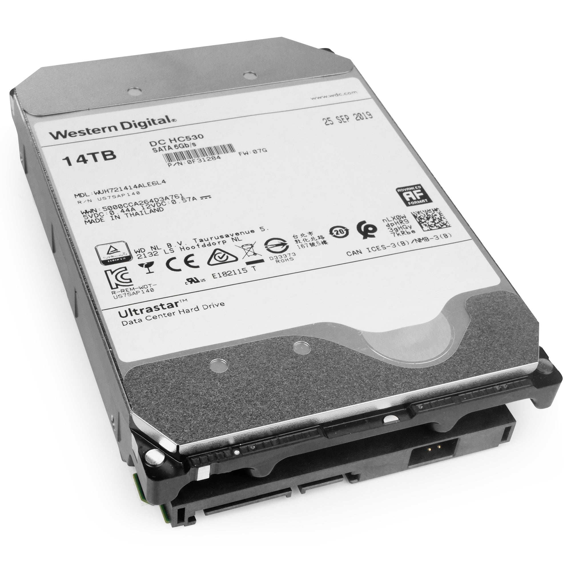 Western Digital Ultrastar DC HC530 HUH721414ALE6L4 0F31284 14TB 7.2K RPM SATA 6Gb/s 512e 3.5in Refurbished HDD