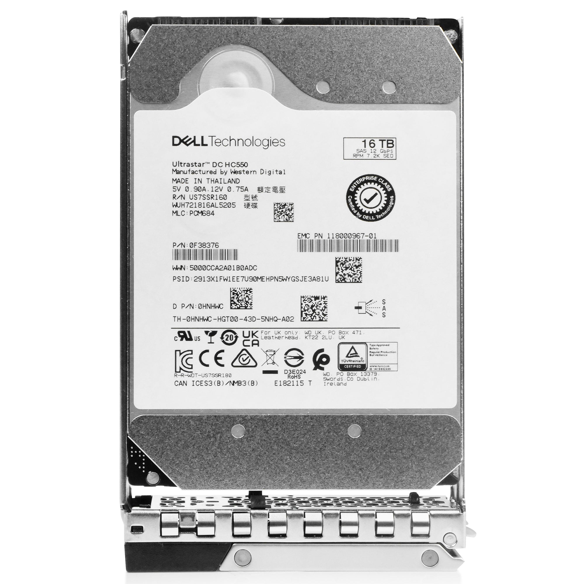 Dell G14 0K60NX 16TB 7.2K RPM SAS 12Gb/s 512e 3.5in Hard Drive