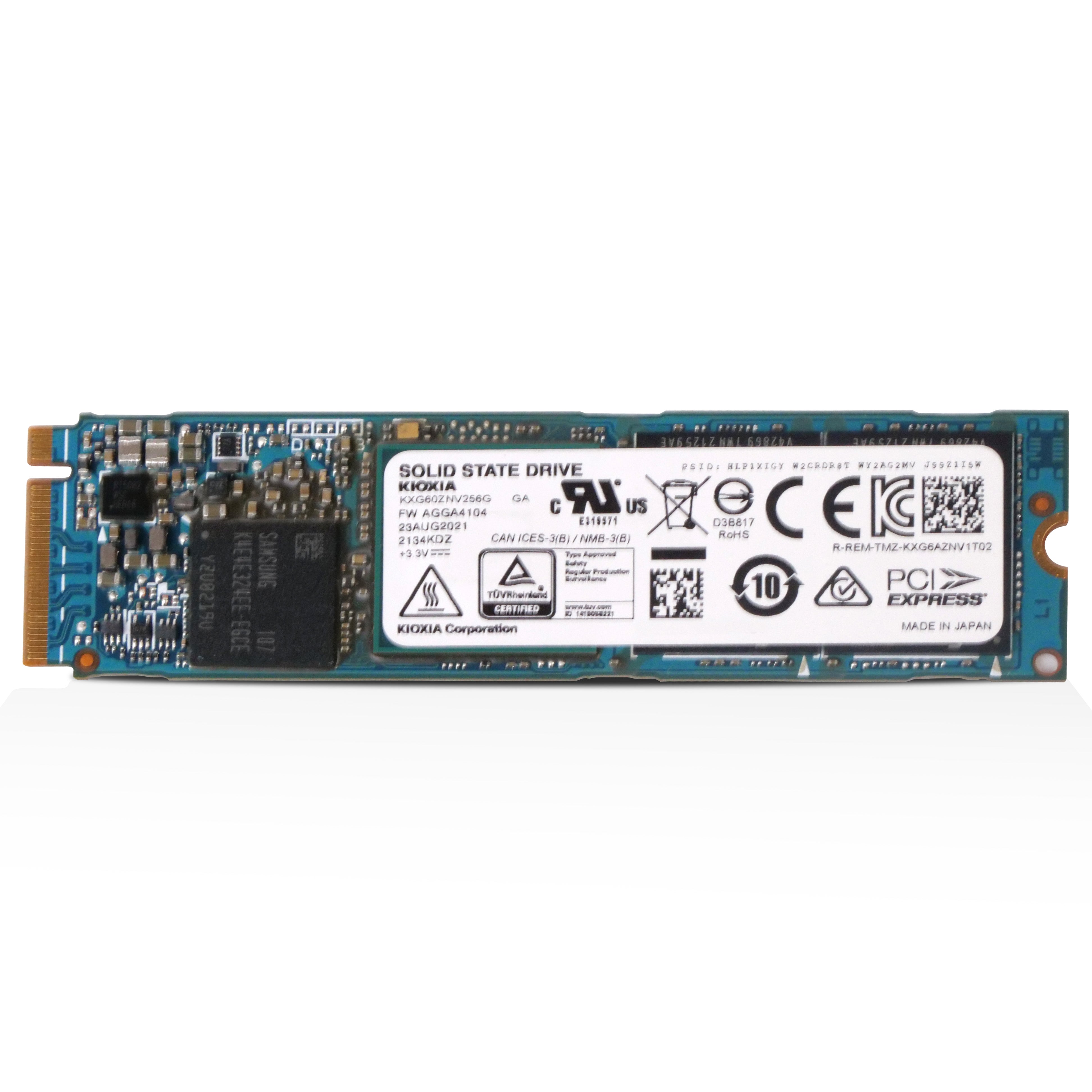 Kioxia XG6 KXG60ZNV256G 256GB 0.5 DWPD PCIe Gen 3.0 x4 4GB/s 3D TLC NVMe M.2 2280 SSD