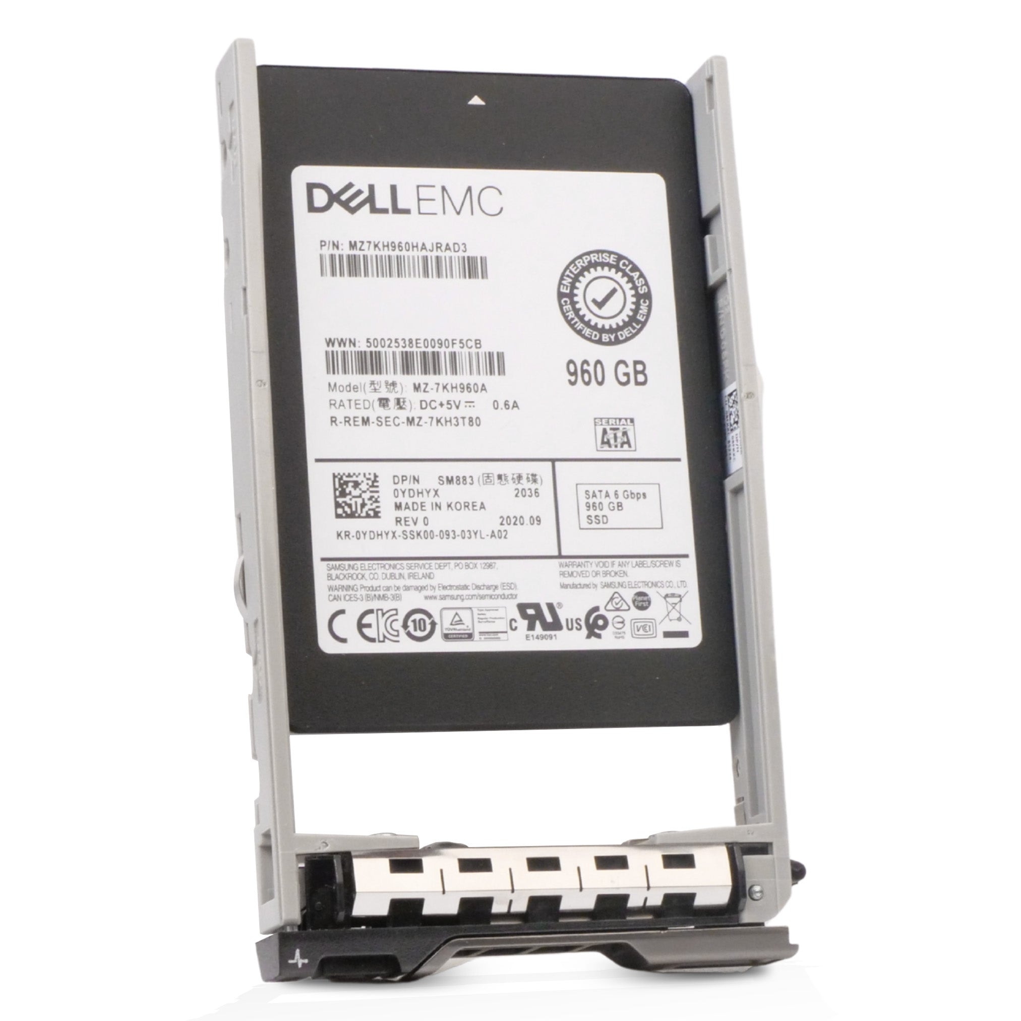 Dell G13 0YDHYX 960GB 3 DWPD SATA 6Gb/s MLC Mixed-Used 2.5in Refurbished SSD