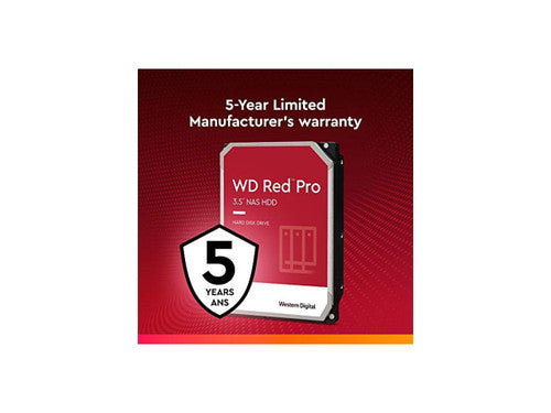 Western Digital 16TB WD Red Pro NAS Internal Hard Drive HDD - 7200 RPM, SATA 6 Gb/s, CMR, 256 MB Cache, 3.5" - WD161KFGX