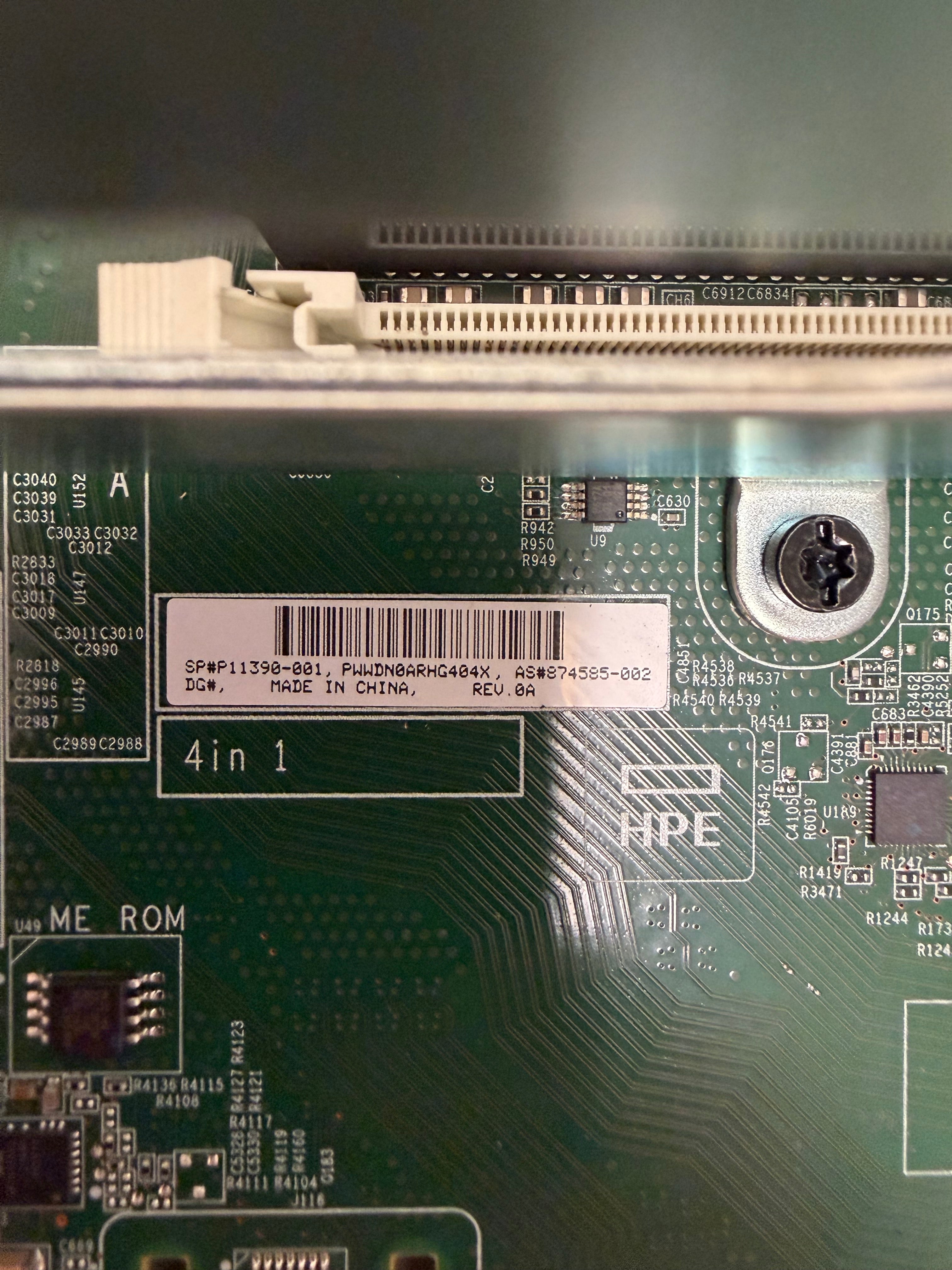 HPE P11390-001 - ML350 Gen10 System Board Label Detail | Alo Tech Solutions