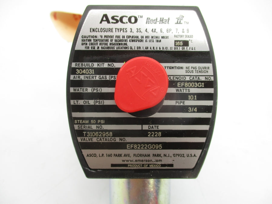ASCO EF8222G095 110/120V 50PSI 3/4" NSMP