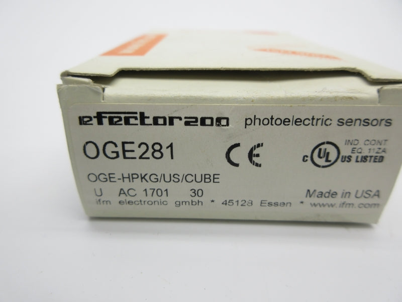 IFM EFECTOR OGE281 OGE-HPKG/US/CUBE 10-30VDC NSMP