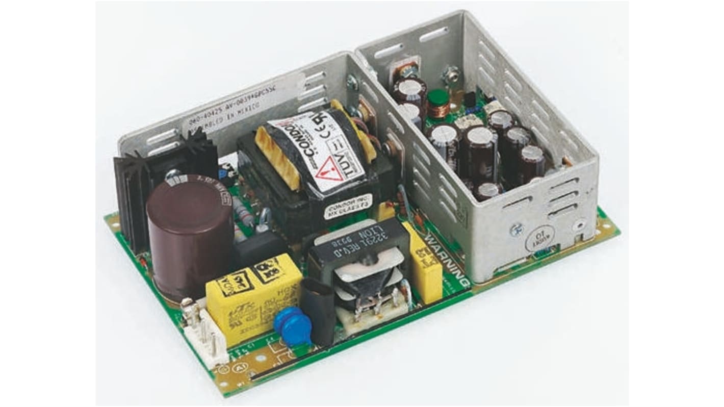 Embedded Switch Mode Power Supply (SMPS), 5/±15/24V dc, 1 A, 1.5 A, 6 A, 55W, Quad Output, 85 → 264V ac Input