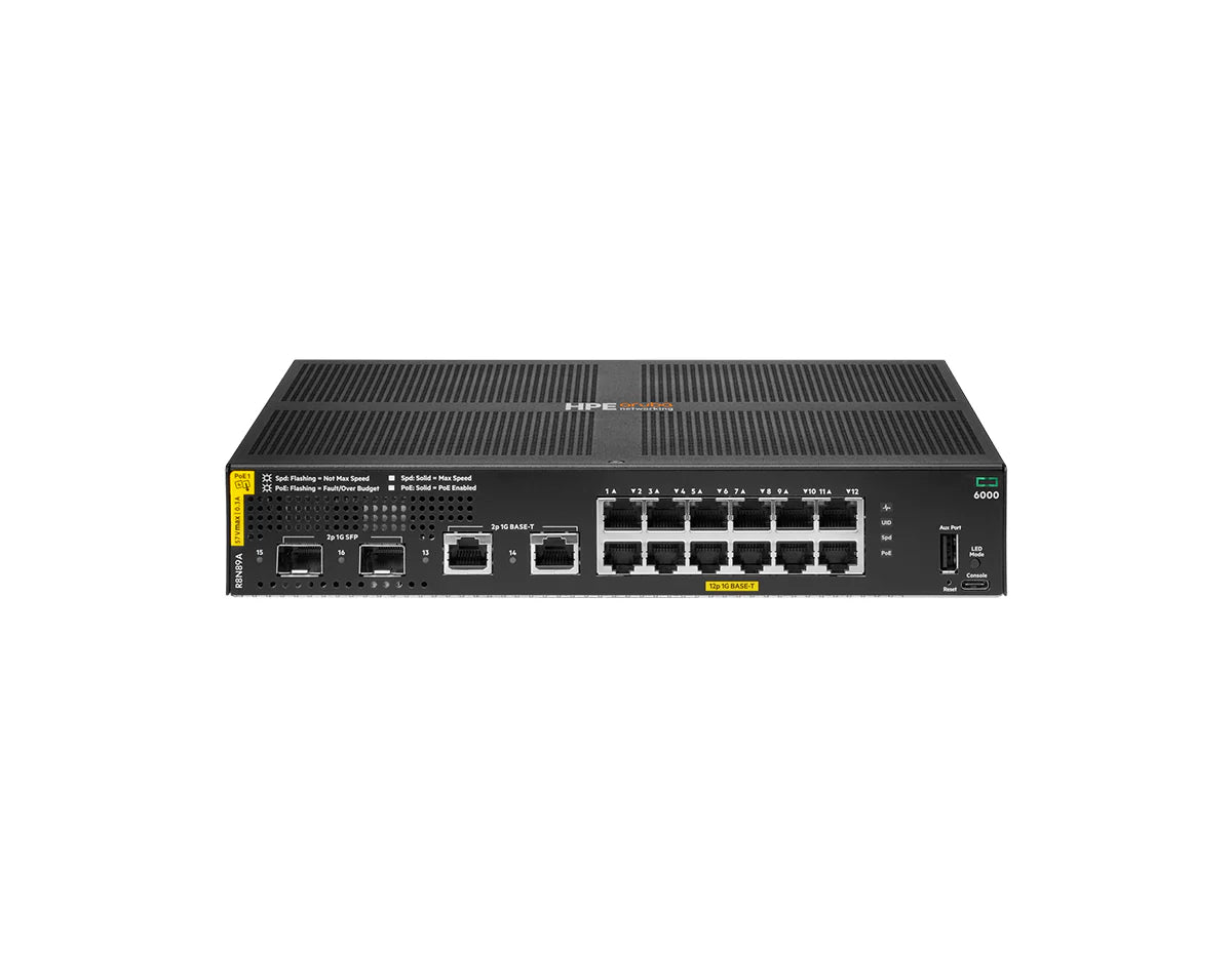 HPE Aruba Networking R8N89A 6000 12G PoE Switch