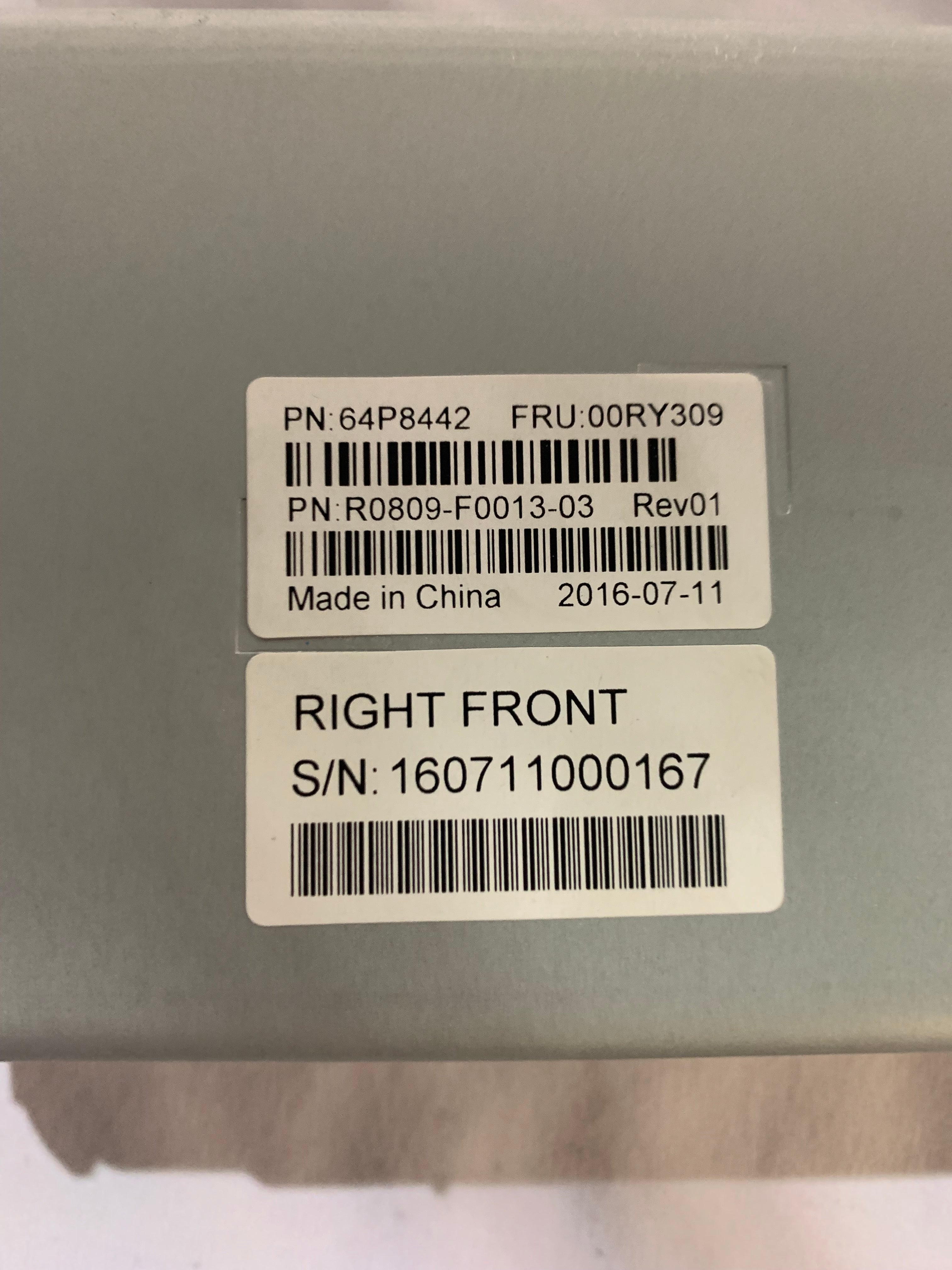 IBM V3700/V5000/V7000 RAIL KIT - 64P8442 00RY309 R0809-F0013-03 160904000173