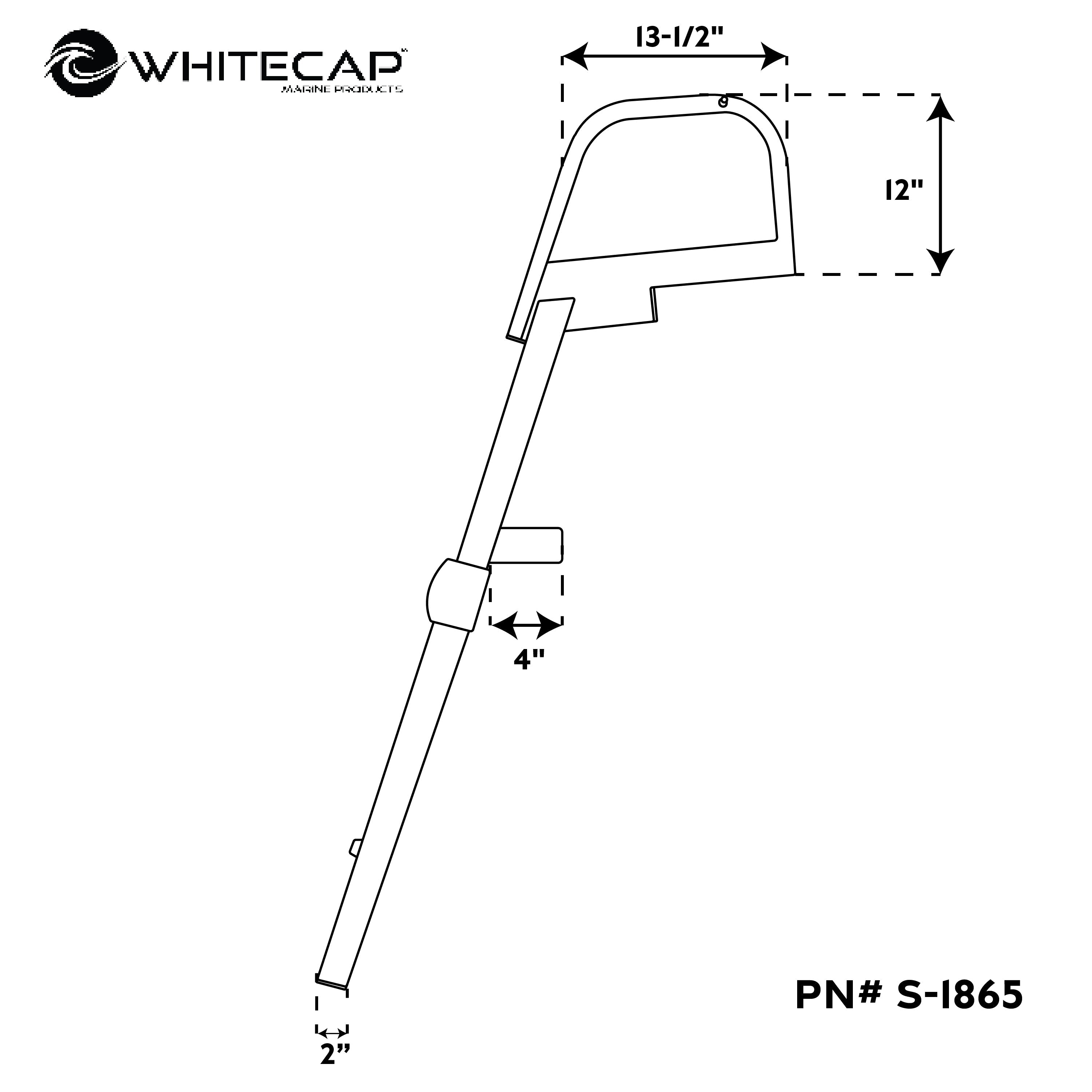 Whitecap S-1865 Aluminum Folding Pontoon Ladder - 4 Step