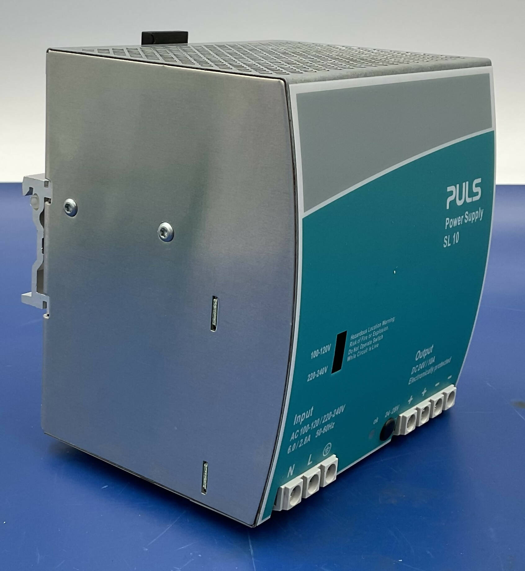 Siemens SL10.100 - PULS DIN Rail Power Supply 24V 10A Rear View | Alo Tech Solutions