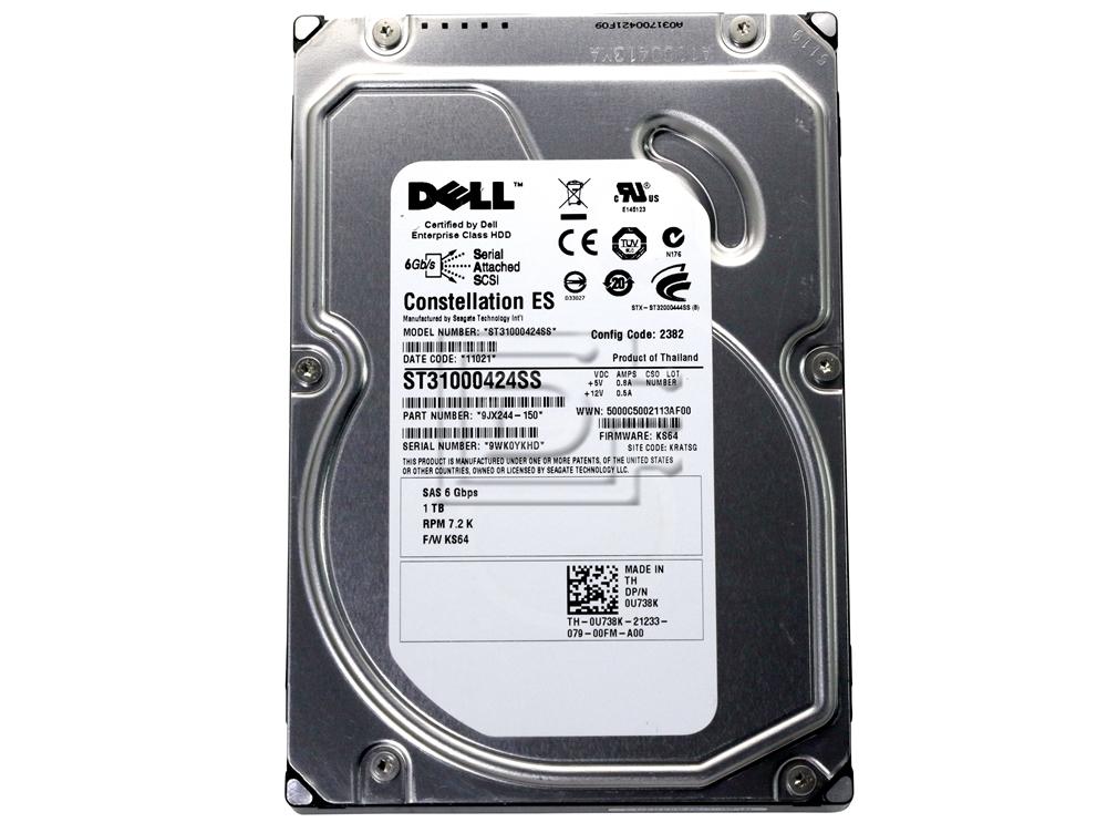 Seagate Constellation ST31000424SS Serial SCSI / SAS Hard Drive