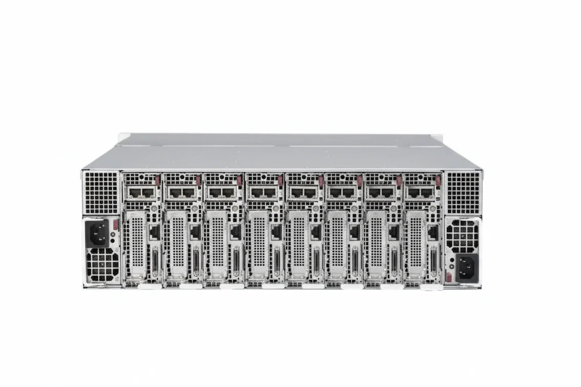 Supermicro SYS-5039MS-H8TRF 3U 8 Node MicroCloud - Xeon E3-1230 v6| 512GB DDR4 (4x16GB Per Node)