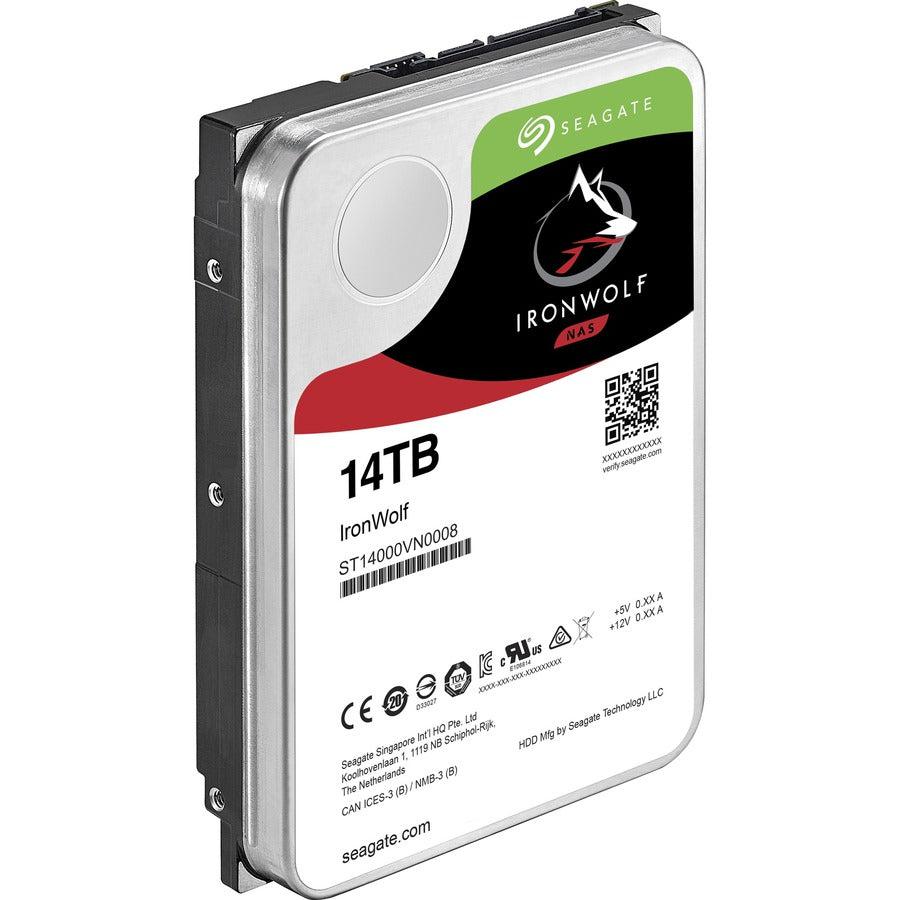 Seagate Ironwolf 14Tb Nas Hard Drive 7200 Rpm 256Mb Cache Sata 6.0Gb/S Cmr 3.5" Internal Hdd For Raid Network Attached Storage St14000Vn0008