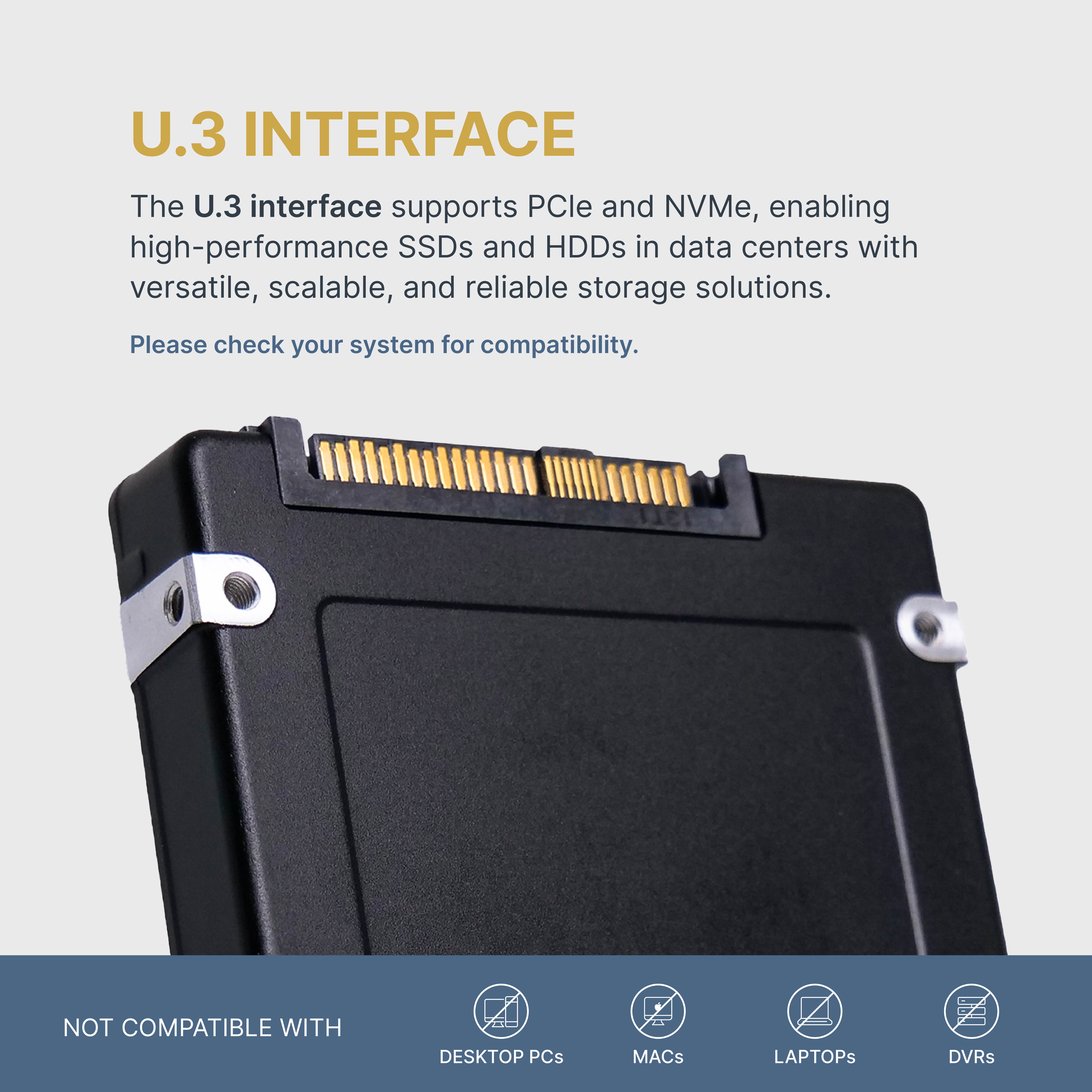 HP Generation 8 P66093-004 6.4TB 3 DWPD PCIe Gen 4.0 x4 8GB/s 3D TLC U.3 NVMe 2.5in Recertified Solid State Drive