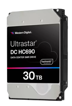 Western Digital Ultrastar DC HC690 WSH72BV30ALE604 0F59380 30TB Host-Managed SMR 7.2K RPM SATA 6Gb/s 512e 3.5in Hard Drive