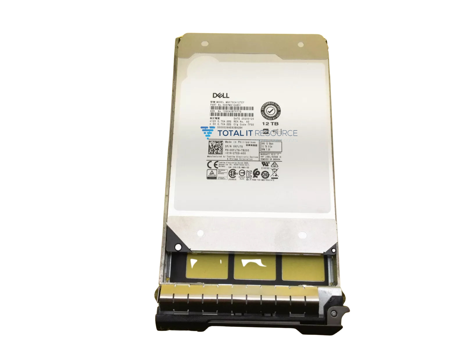 0KFJ7G | DK7C9 | 9HXK6 Dell 12TB 7.2K 12G NL SAS 3.5in Hard Drive