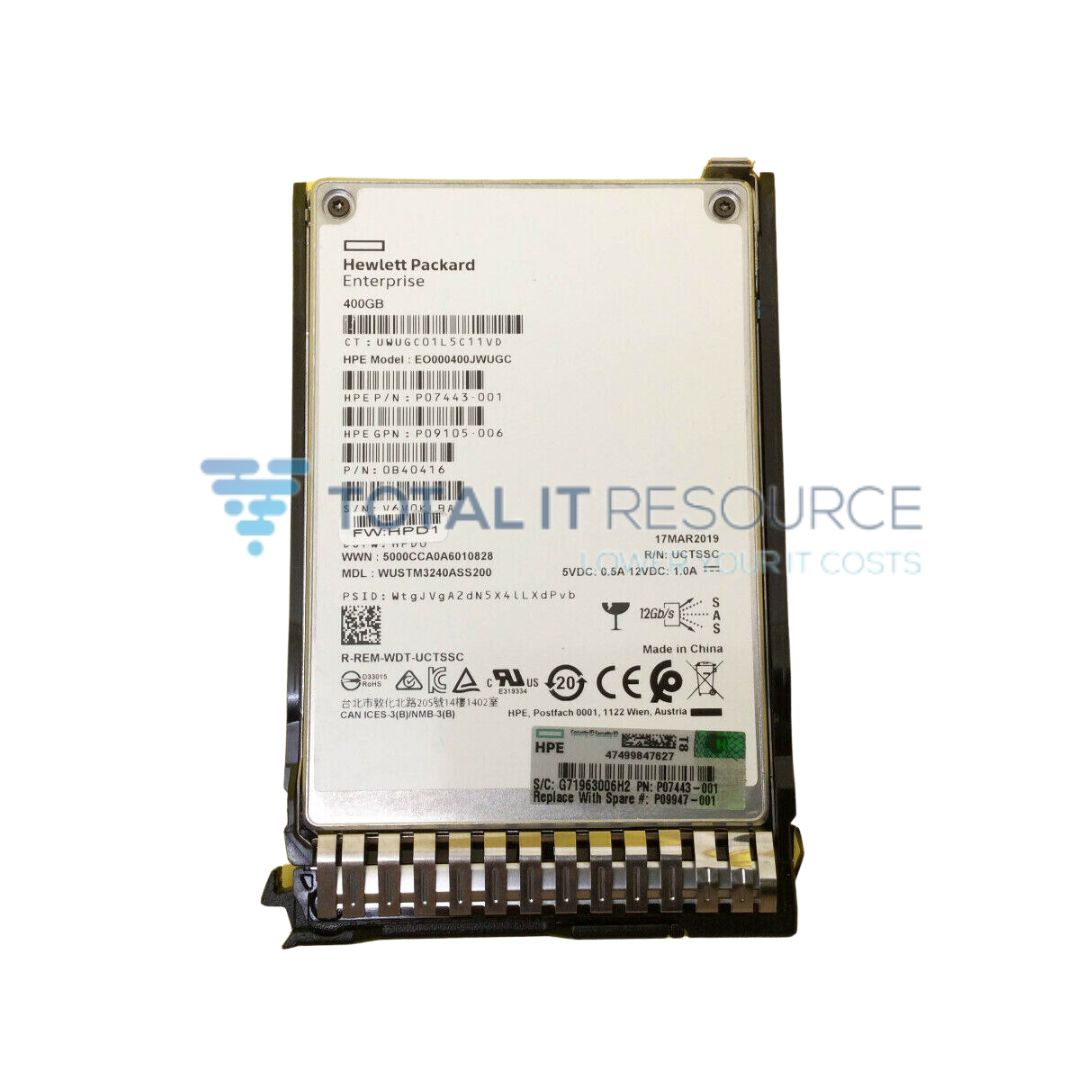 P09098-B21 HPE 400GB SAS 12G Write Intensive SFF (2.5in SC SSD