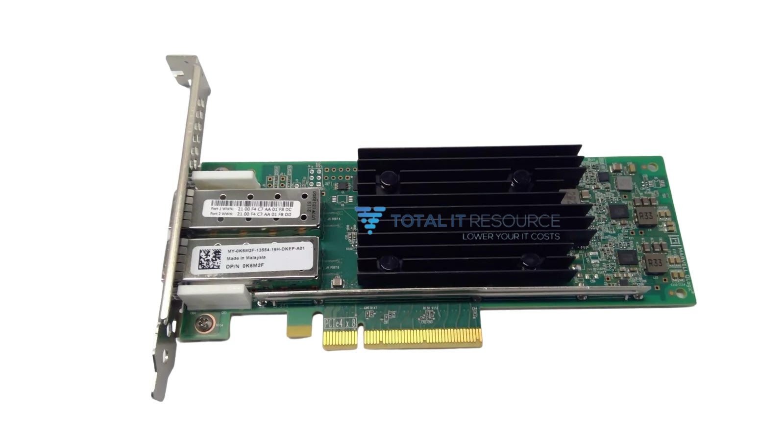 0DHXHD Dell Emulex LPe36002 Dual Port FC64 Fibre Channel Host Bus Adapter