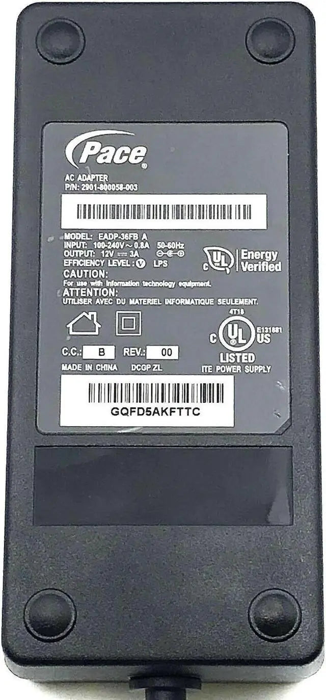 Alt view image 6 of 6 - Genuine AC Power Adapter Pace EADP-36FB A 12V 3A Supply OEM W/P.Cord