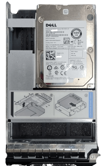 Dell 600GB 6G 15K SAS Hard Drive W/3.5in Caddie for PowerEdge Server