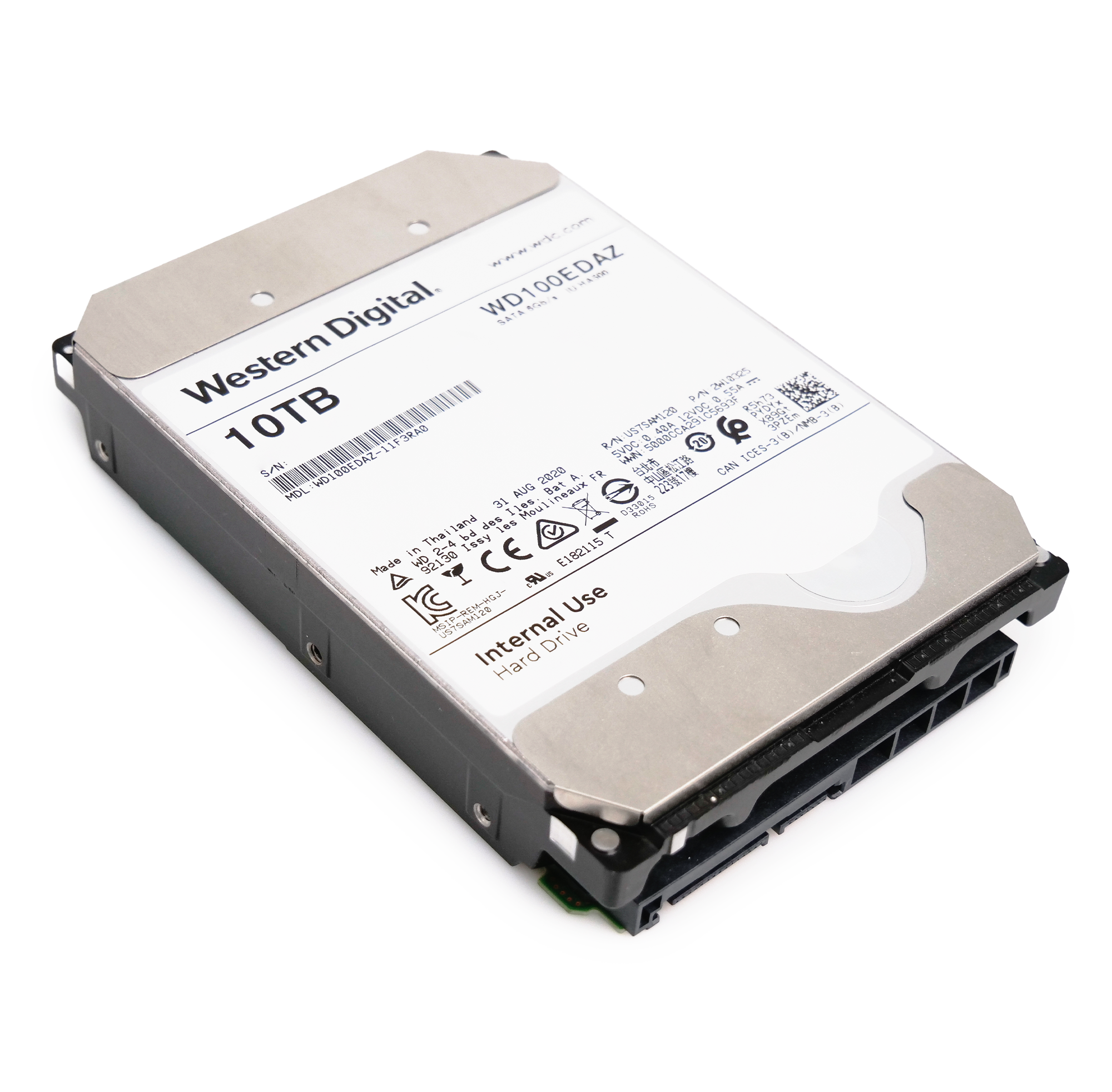 Western Digital WD100EDAZ-11F3RA0 10TB 5.4K RPM SATA 6Gb/s 512e 3.5in Refurbished HDD