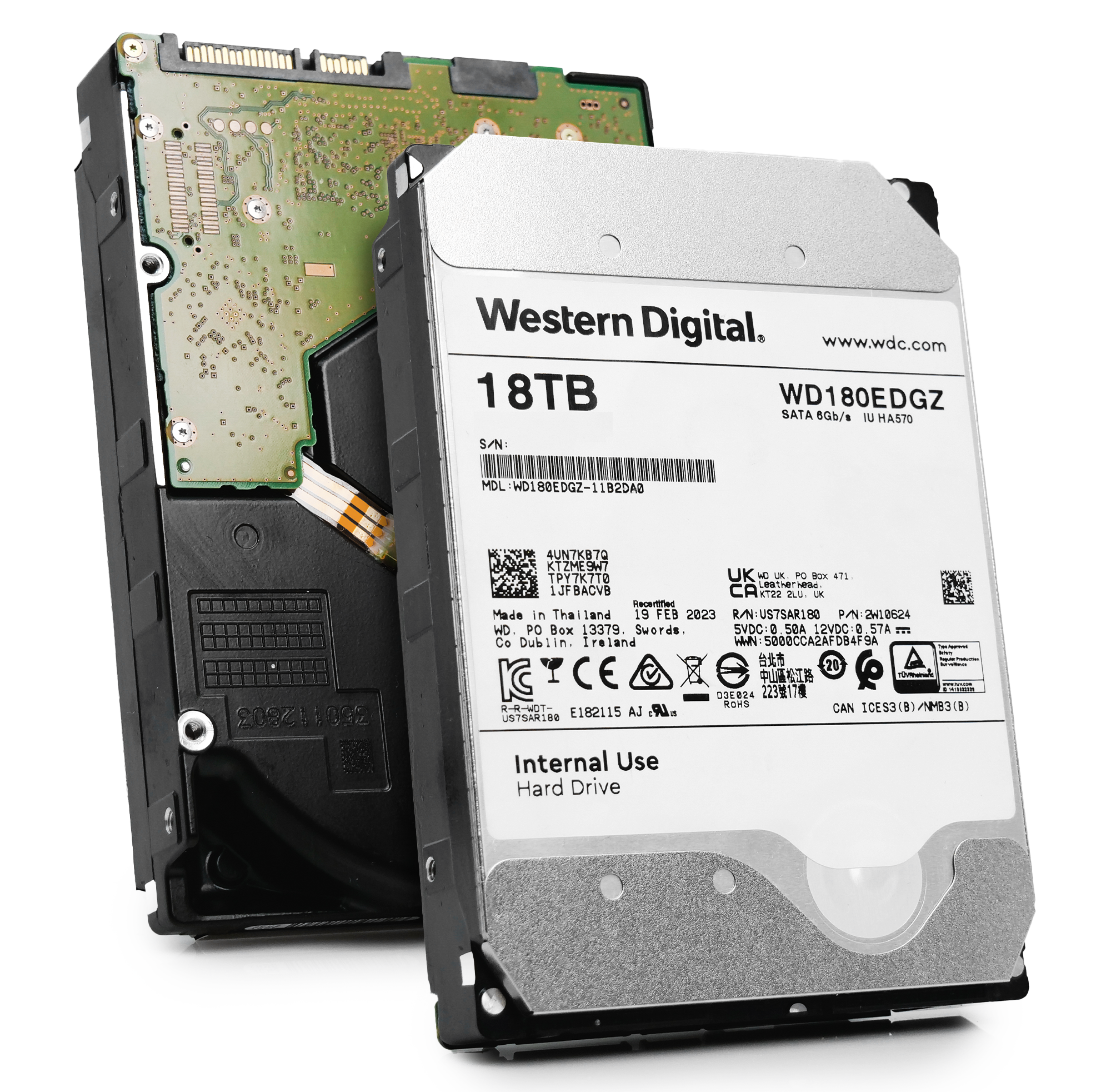 Western Digital WD180EDGZ-11B2DA0 18TB 7.2K RPM SATA 6Gb/s 512e 3.5in Hard Drive