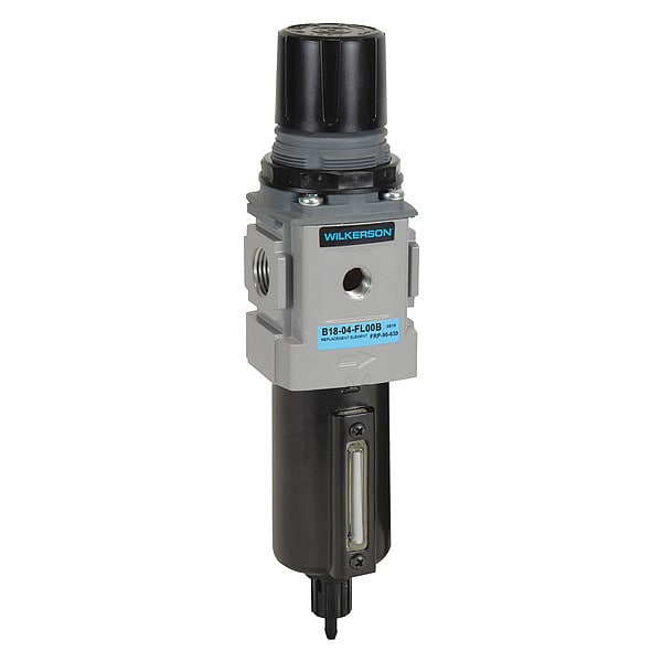 Wilkerson Filter-Regulator, Particles/Water Removal, Max. Incoming Pressure - Air Treatment: 250 psi B18-04-FL00B - main