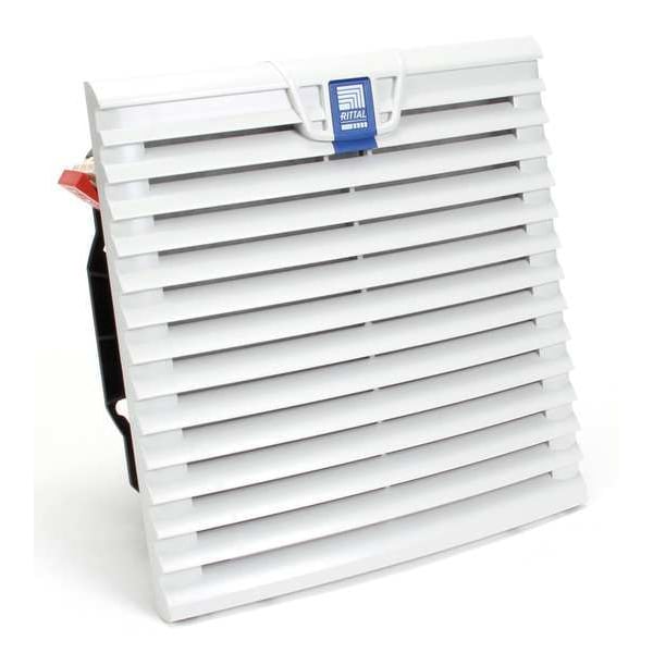 Wet-Location Square Axial Fan, Square, 230V AC, 1 Phase, PBT Plastic, 10 1/8 in W.