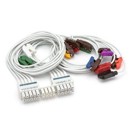 Welch Allyn - WAM/ AM12 10 Wire Replacement Lead Set, AHA Medi-Clip