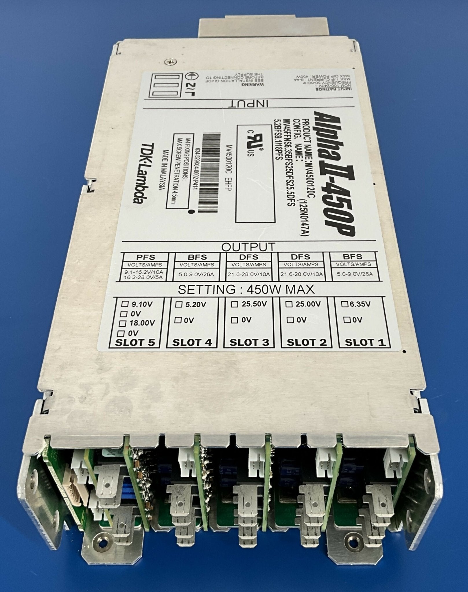 ALPHA II-450P POWER SUPPLY (MV4500120C/125N0147A TDK-LAMBDA