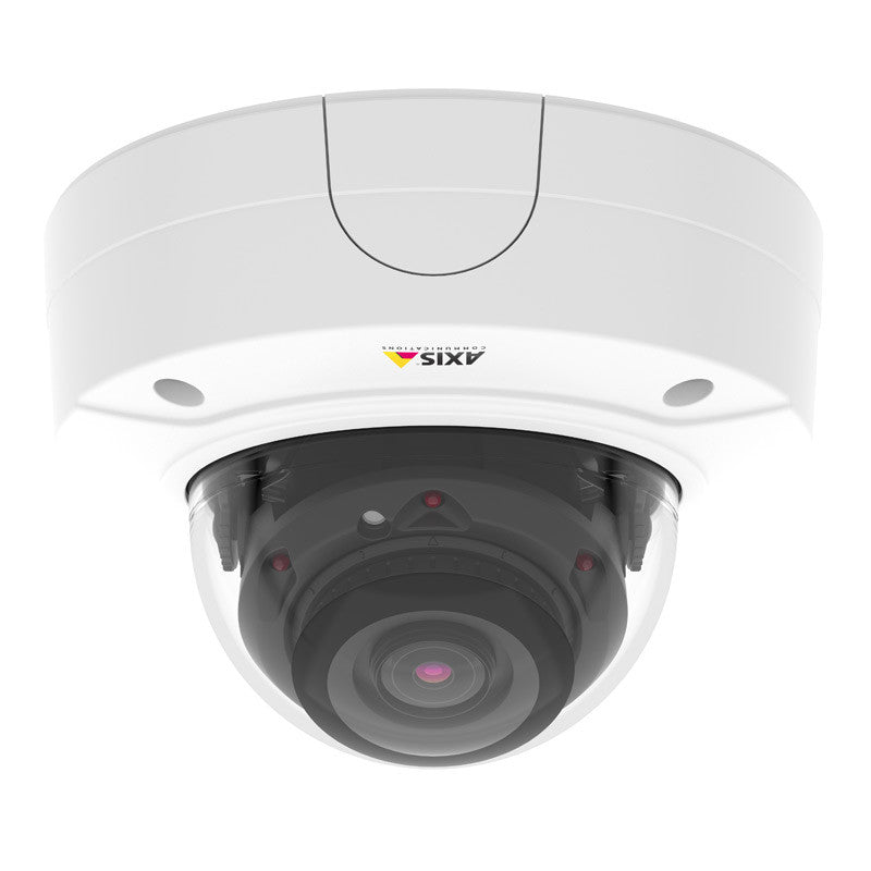 Axis P3227-LV indoor IP camera with 5MP resolution, Lightfinder, Forensic WDR, 30m IR, Zipstream, edge storage and PoE