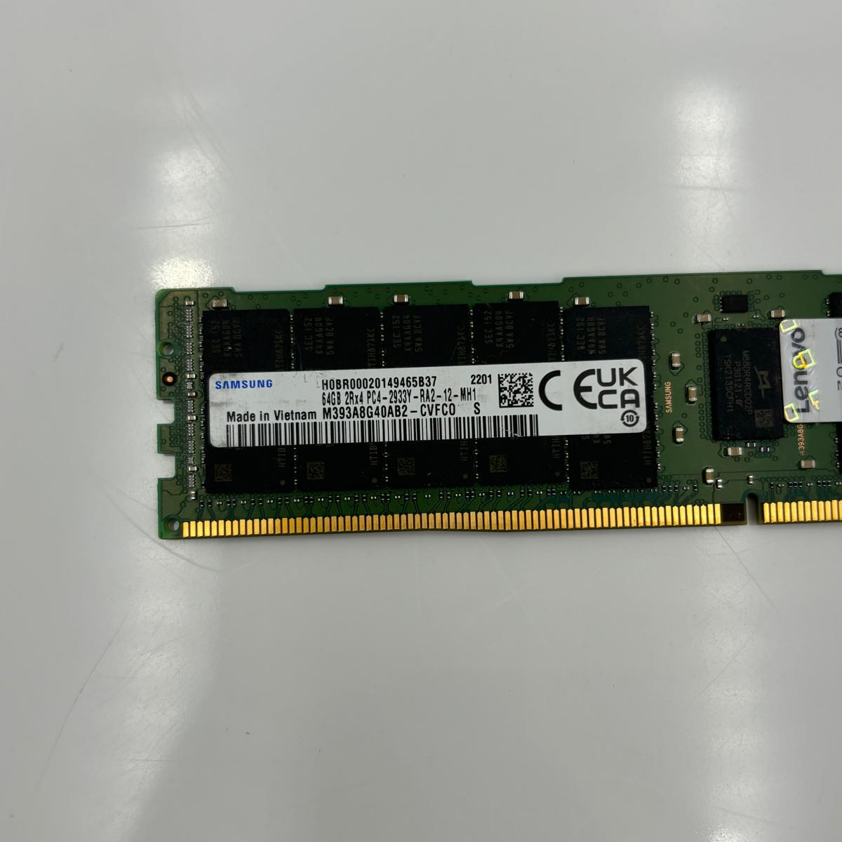 Samsung 01KR356 64GB DDR4 RDIMM - Side View | Alo Tech Solutions