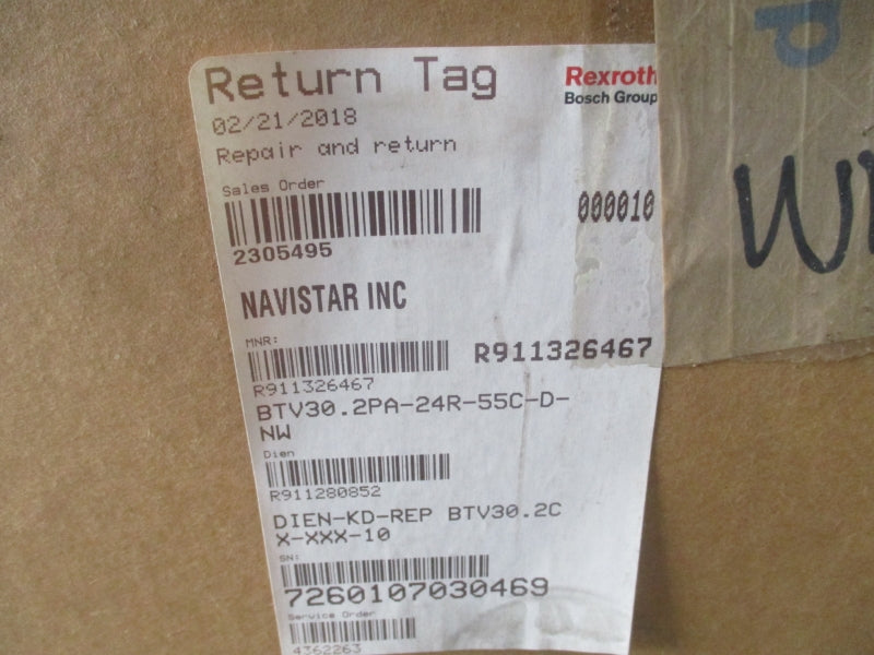 REXROTH BTV30.2PA-24R-55C-D-NW R911326467 115/230V REMAN