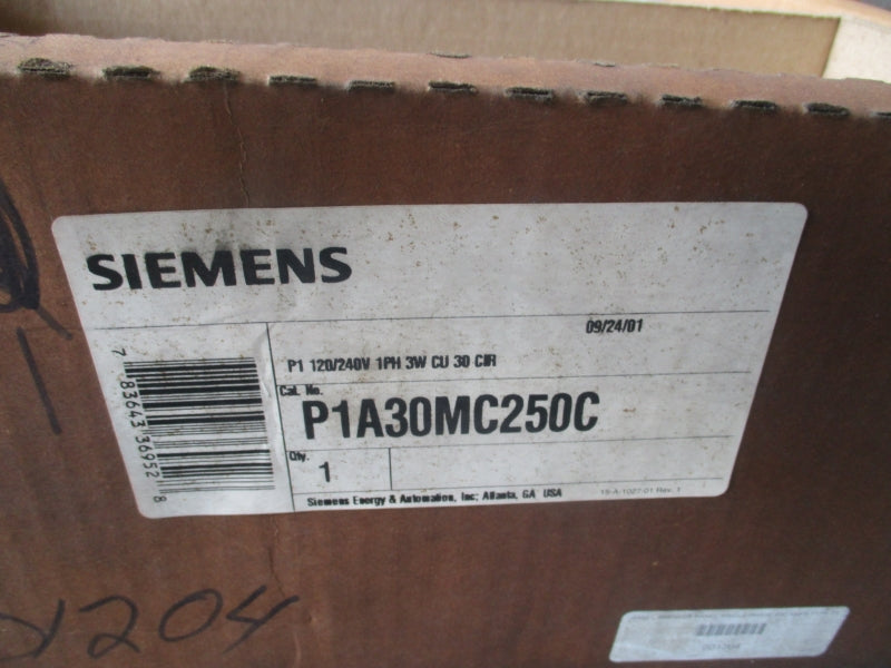 SIEMENS P1A30MC250C 120/240V NSMP