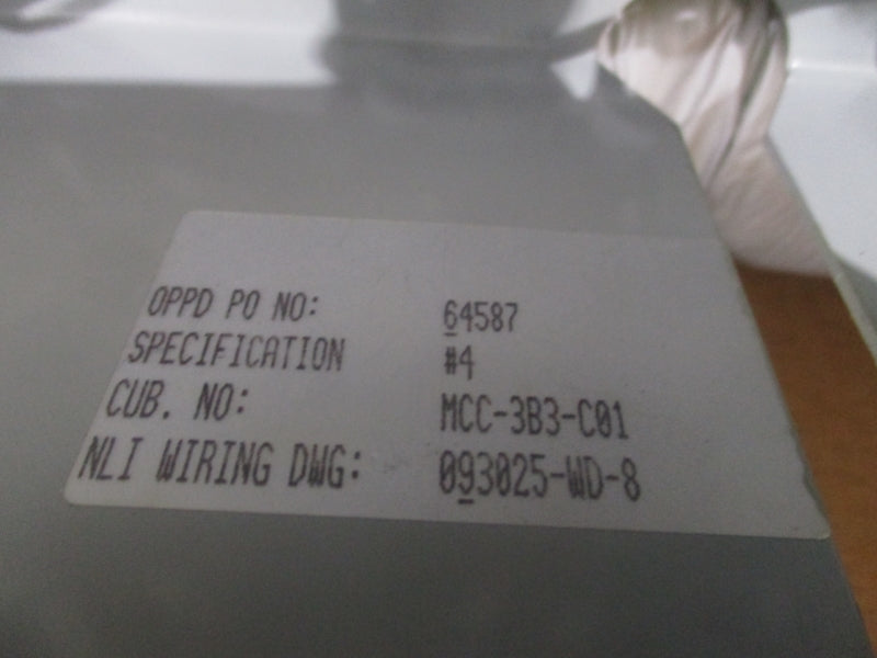 NLI MCC BUCKET 18" SIZE 1 2 SPEED/ 2 WINDING  REV. 1 NSMP