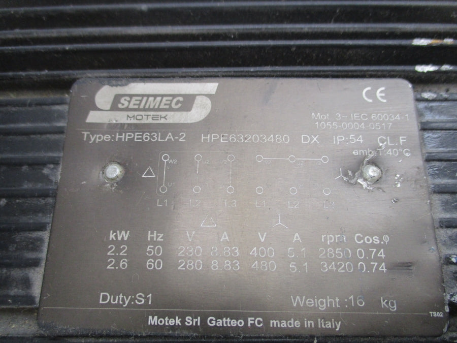 SEIMEC HPE63LA-2 480V 5.1A UNMP